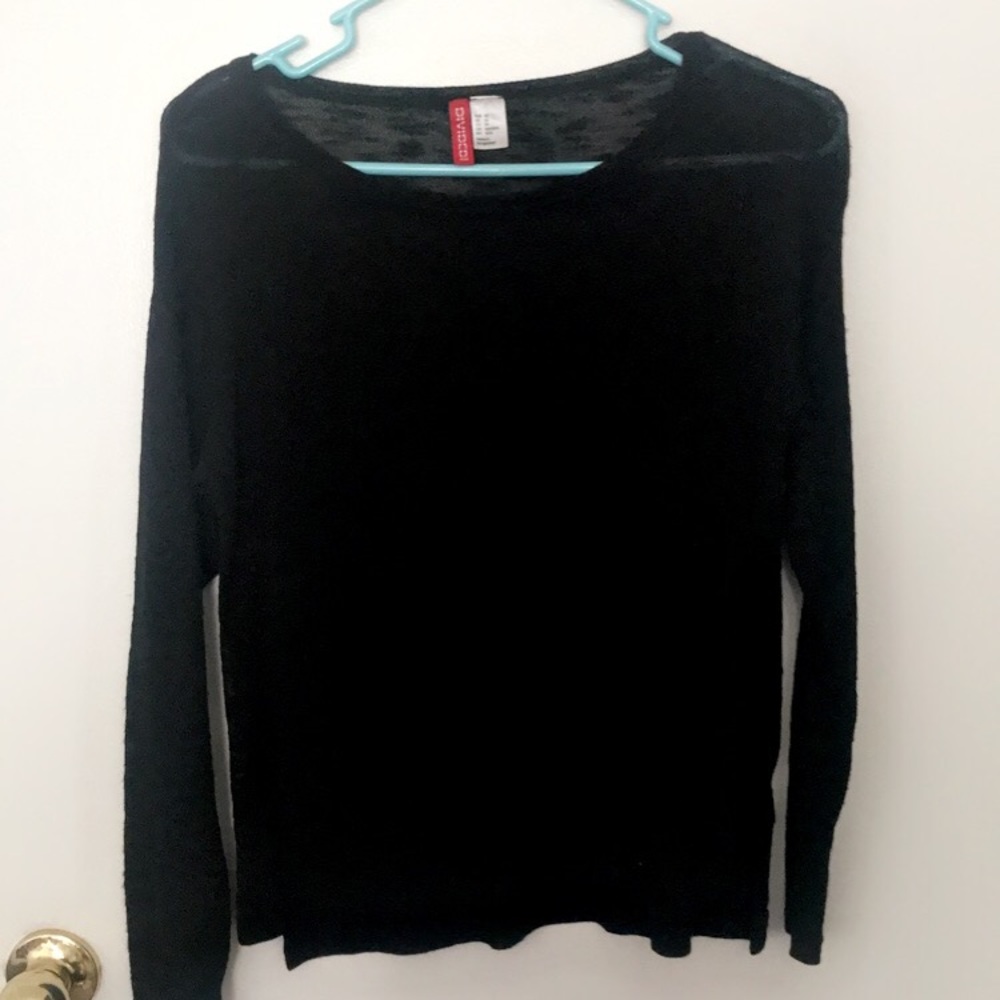 Black mesh long sleeve